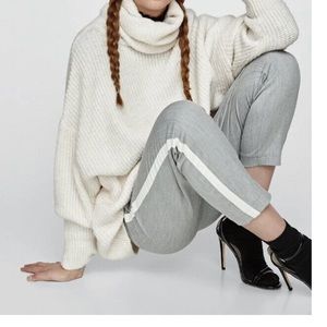 Zara Trafaluc TRF Pants Elastic Gray Trousers